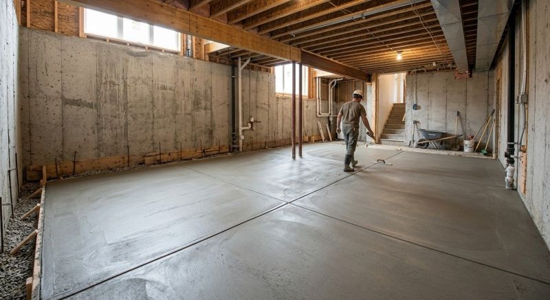 Basement Concrete Installation in Genesee County, MI