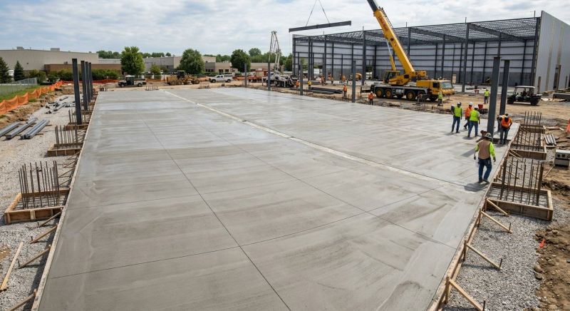 Commercial Slab Installation in Genesee County, MI