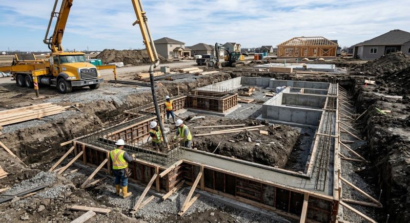 Concrete Foundation Installation in Ortonville, MI