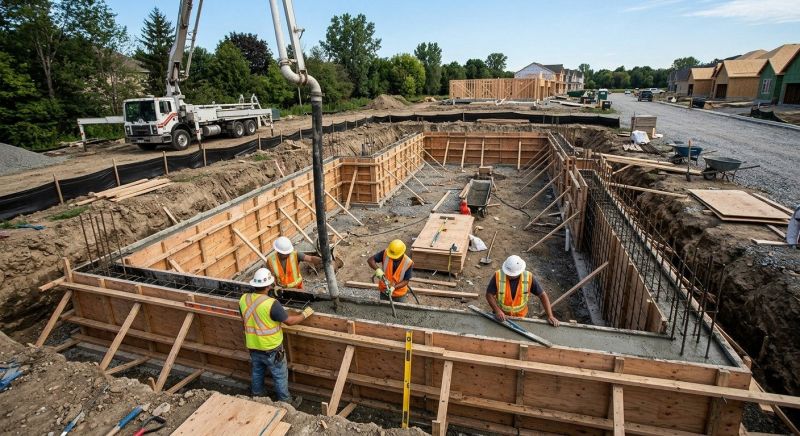 Concrete Foundation Installation in Walled Lake, MI