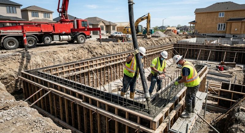 Poured Foundation Installation in Fenton, MI